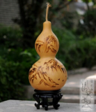 HUYIXUAN Natural Gourd Delicate Pyrography Of Landscape